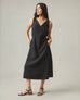 Women's Linen Tie Dress - Meteorite